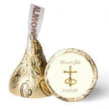 Élégant Or Religieux Catholique Mariages Cercles
