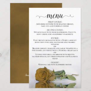 Élégant or Rose Budget Mariage Menu