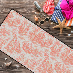 Elégant orange vintage toile de jouy