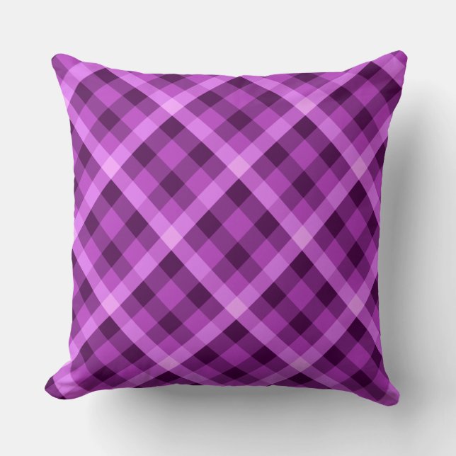 Elégant Orchidée violet Plaid Grand Oreiller (Recto)