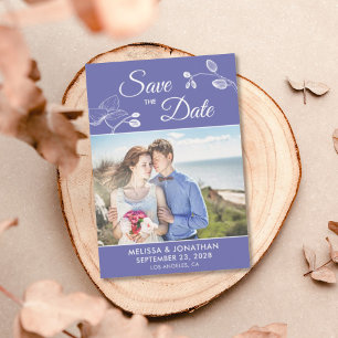 Elégant orchidées moderne floral photo periwinkle