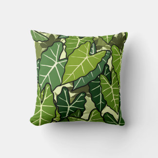 Élégant oreiller à la feuille Motif