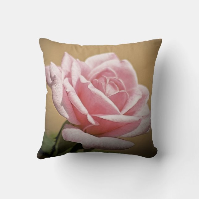 Élégant oreiller à lancer Rose (Verso)