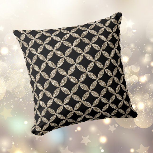 Elégant oreiller à Motif de Parties scintillant Fa (Créateur téléchargé)