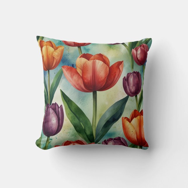 Élégant Oreiller Floral (Recto)