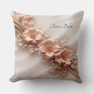 Élégant Oreiller Floral Peach Floral Thlow