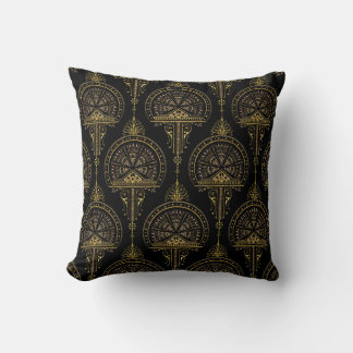 Elégant oreiller Gold et Black Throw