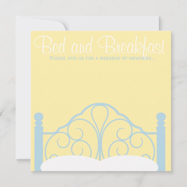 Élégant Ornate Inn Bed Frame Invitations (Devant)