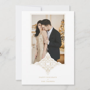 Élégant ornement de dentelle effet Joyeux vacances