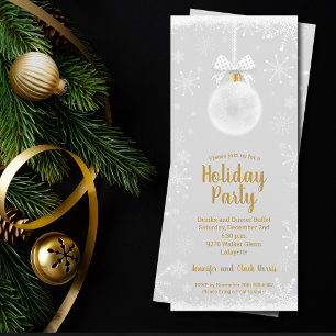 Élégant ornement de flocon de neige Invitations de