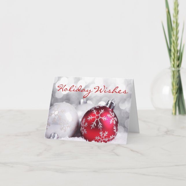 Elégant ornement design Cartes de Noël (Devant)