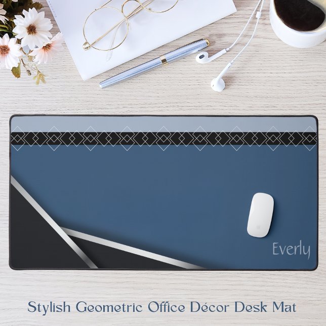 Élégant Panier de souris pour bureau géométrique (Stylish Geometric Office Décor Desk Mat Mouse Pad)