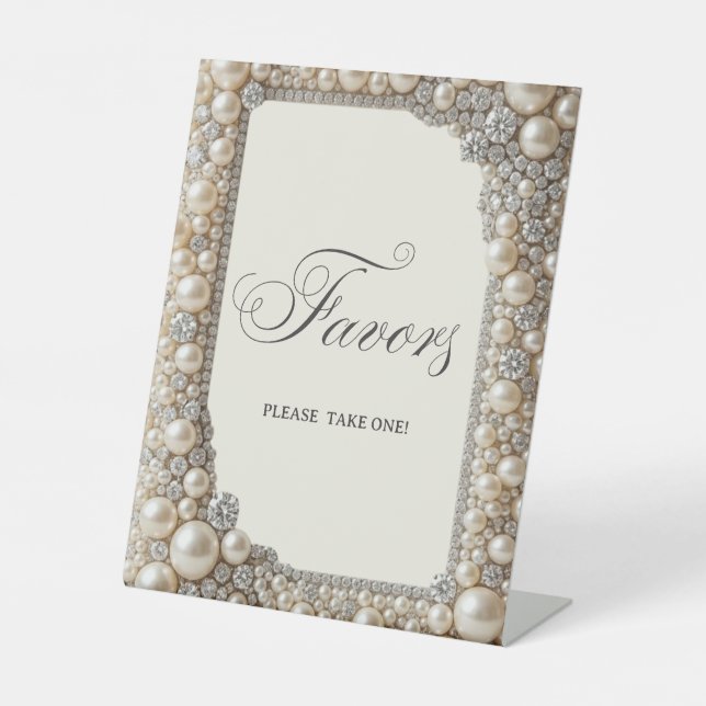 Élégant Panneau de Faveurs de Perles (Recto)
