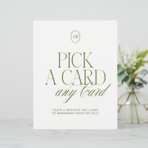 Élégant Panneau de Mariage Vert Olive Choisissez u
