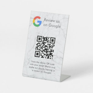 Élégant panneau de table QR code pour les avis Goo