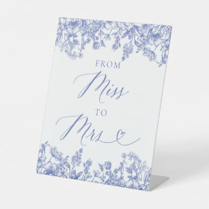 Élégant panneau floral bleu poussiéreux de Miss à