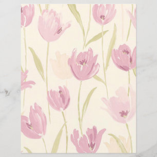 Élégant Papier à rebut à motifs floraux rose Fille