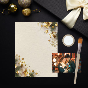 Élégant papier à scandale du matin de Noël