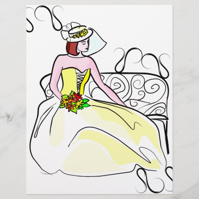 Élégant papier à scandale pour mariée (Devant)