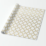 Élégant papier cadeau abstrait en hexagone doré po<br><div class="desc">Offrir un cadeau de mariage dans un papier cadeau abstrait en hexagone doré faux fait une présentation incroyable. Idéal pour les jeunes mariés,  les douches de mariée,  les mariages,  les nouveaux foyers,  les fêtes de fiançailles et plus encore.</div>