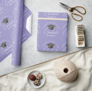 Élégant papier cadeau personnalisé de remise de di