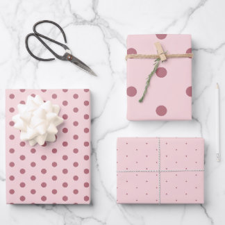 Élégant Papier cadeau Polka Blush Dot