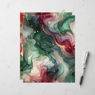 Élégant papier papier à scandale à encre rouge et