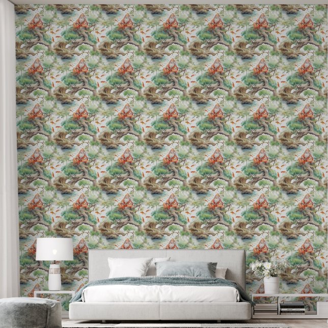 Élégant papier peint chinois (Chambre à coucher)