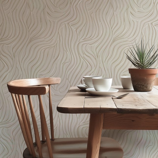 Élégant papier peint Waves Abstrait Peel & Stick (Créateur téléchargé)