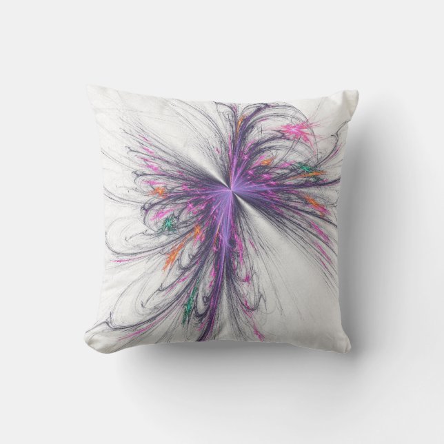 Élégant papillon Fractal Mojo Coussin (Recto)