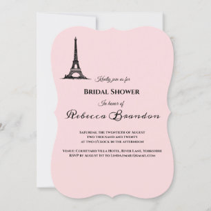 Elégant Paris Thème Bridal Shower Invitation