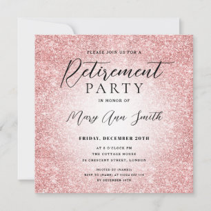 Élégant Parti de retraite Glam Rose Parties scinti