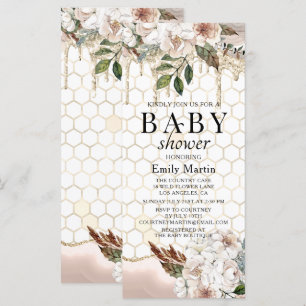 Elégant Parties scintillant Florale Baby shower e