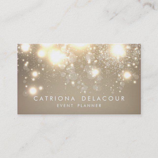 Elegant Parties scintillant or Bokeh Luxe Carte de (Devant)
