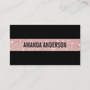 Élégant Parties scintillant rose  Carte de visite