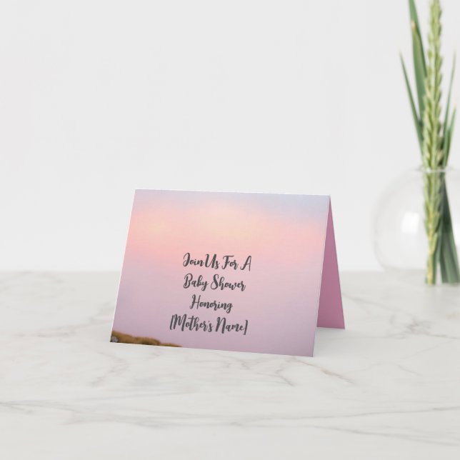 Elégant Pastel Baby shower Invitation sur mesure (Devant)