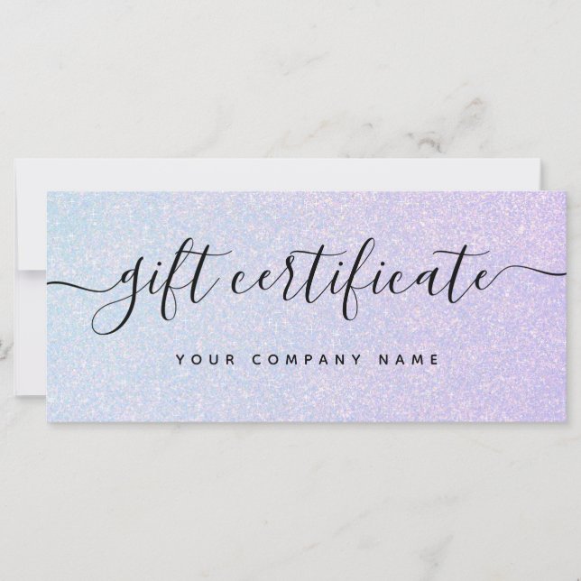 Elégant Pastel Dreamy | Certificat cadeau Glam (Devant)