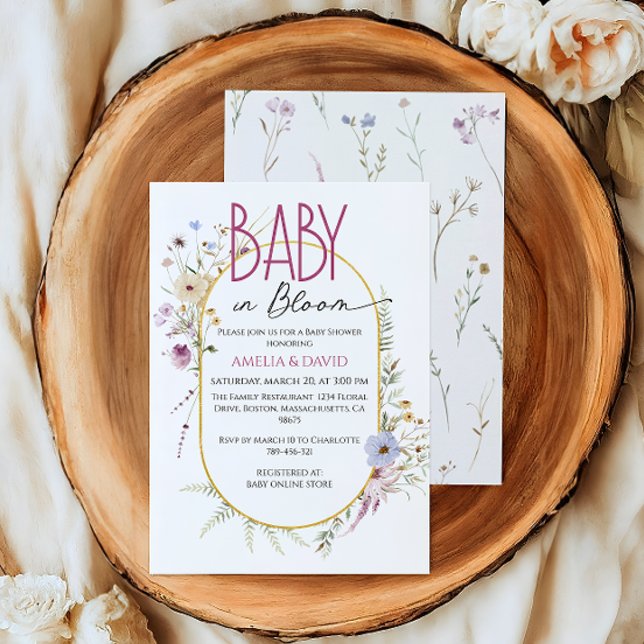 Elégant Pastel Floral Baby shower Invitation (Créateur téléchargé)