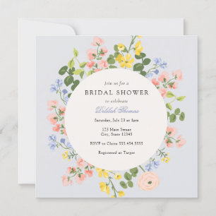 Elégant Pastel Floral Bridal Shower Invitation