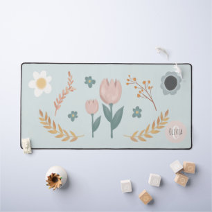 Élégant Pastel Floral Moderne Monogramme