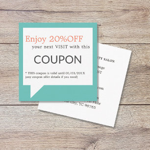 Élégant Pastel moderne Couleurs Beau Coupon