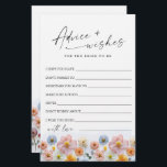 Elégant Pastel Rose Bohème Conseils & Wises<br><div class="desc">Elégante carte de conseil en vol d'hiver bleu Dusty. Personnalisez avec la mariée le nom et la date de la douche. Pour plus de personnalisation,  cliquez sur le lien "customiser plus loin". Si vous avez besoin d'aide,  contactez-moi s'il vous plaît.</div>
