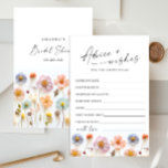 Elégant Pastel Rose Bohème Conseils & Wises<br><div class="desc">Elégante carte de conseil en vol d'hiver bleu Dusty. Personnalisez avec la mariée le nom et la date de la douche. Pour plus de personnalisation,  cliquez sur le lien "customiser plus loin". Si vous avez besoin d'aide,  contactez-moi s'il vous plaît.</div>