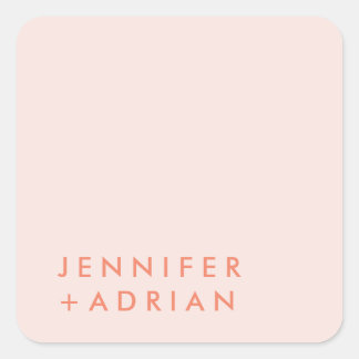 Élégant Pastel Sticker Carré moderne minimal