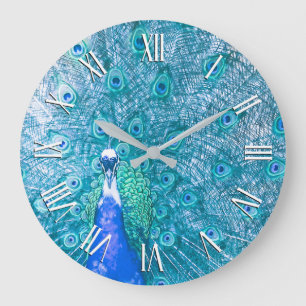 Élégant Peacock Coloré   Horloge murale