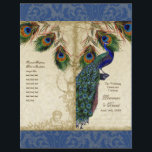 Élégant Peacock Feather Vintage Wedding Programme<br><div class="desc">"Élégant programme de mariage vintage en plume de paon." Programmes de mariage correspondants. Vous devrez les plier à la main en deux fois une fois que vous les recevrez. Cette collection de mariage d'inspiration vintage antique présente un ensemble complet de produits et peut être créée dans plusieurs coloris. Si vous...</div>