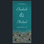 Élégant Peacock Feathers Programme de mariage<br><div class="desc">Montrez votre style élégant avec ce somptueux paon plumes programme de mariage. Les plumes sont un design imprimé - pas des embellissements réels en plumes.</div>
