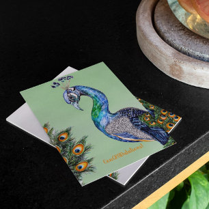 Élégant Peacock Graduation Plié Carte de voeux