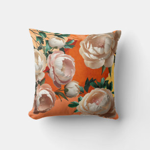 Elégant Peony Jeu Oreiller Floral Home Décor
