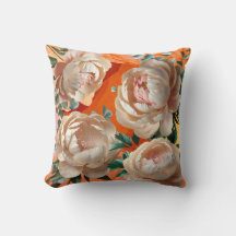Elégant Peony Jeu Oreiller Floral Home Décor